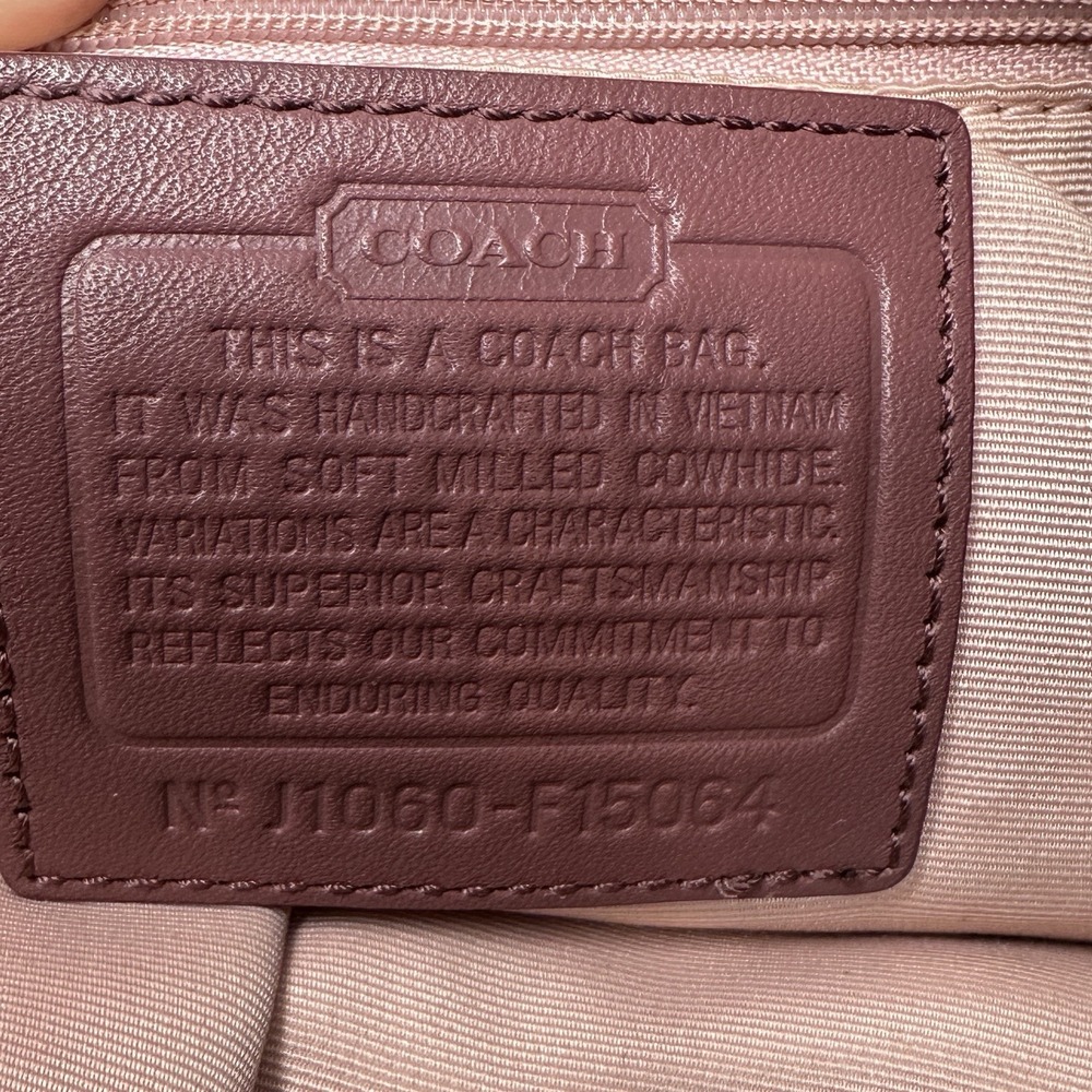 Coach Pebbled Leather Crossbody in Wine - Picture 7 of 16